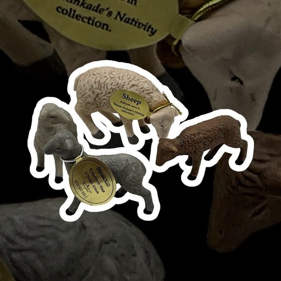 Thomas Kinkade Replacement Nativity Replacement Animals One Sheep, Three Lambs - Picture 2 of 16